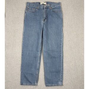 Levis 550 Jeans Mens 35x32 Relaxed Fit Tapered Leg Denim Pants Light Wash Y2K